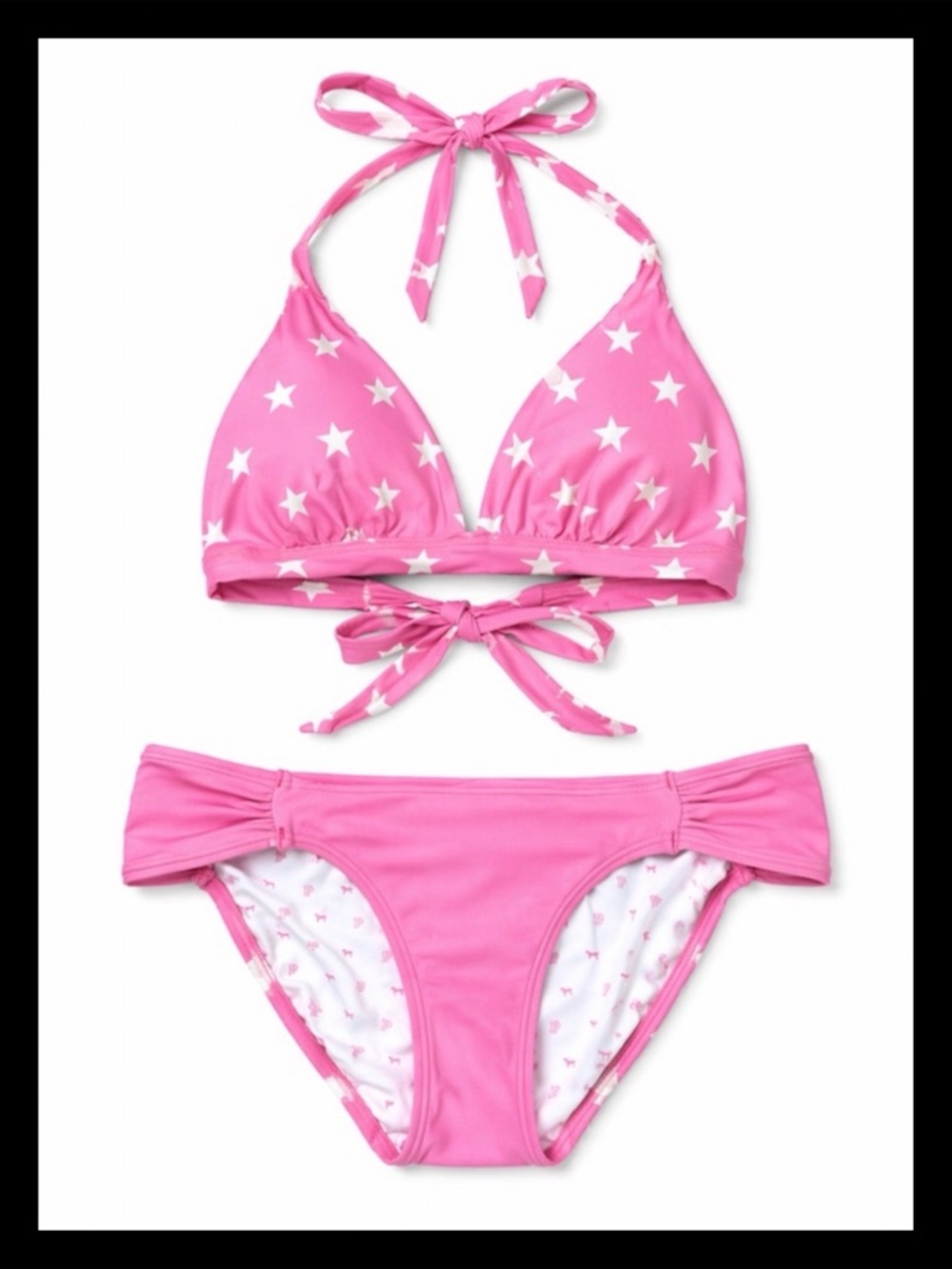 💕ⓅⒾⓃⓀ ⓋⓈ Y2K/HTF/RARE 2-Piece Star Bikini Set ✨PRE-LOVED CONDITION✨💕